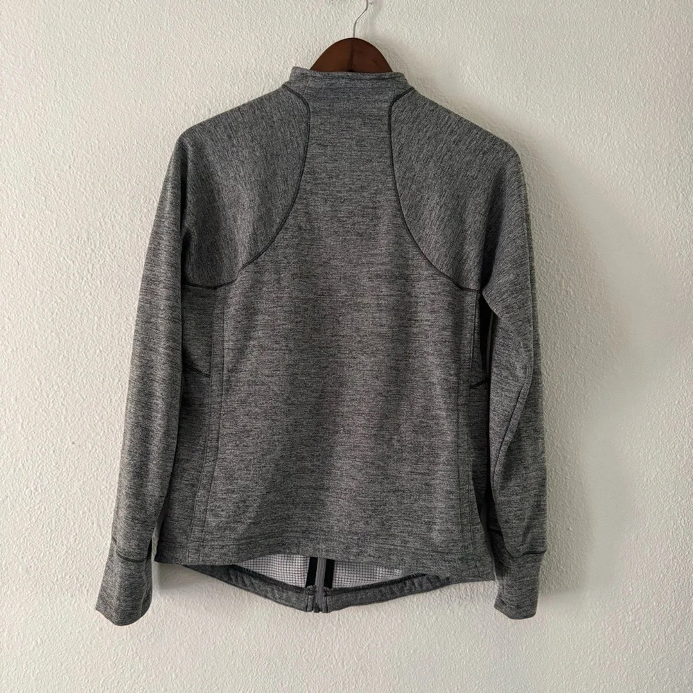 Reebok Medium Gorpcore Interval Flex Heather Gray Athletic Zip Up Jacket Sporty - Picture 10 of 11